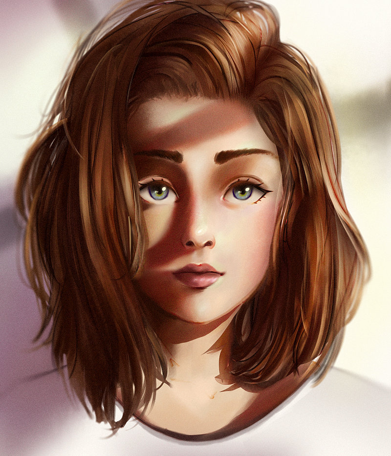 Sofía Oliviera Stark | Digital art girl, Brown hair girl drawing, Girl ...